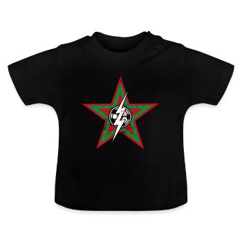 Étoile du football marocain - T-shirt bio col rond Bébé - noir - Devant