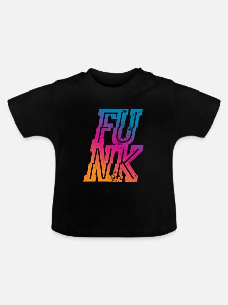 Funk - Baby Bio-T-Shirt mit Rundhals - Schwarz