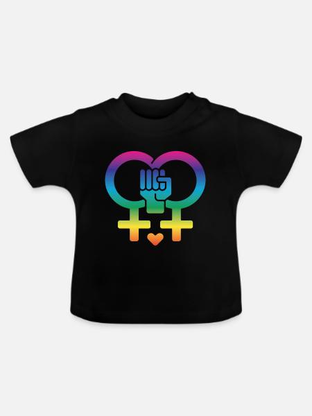 Frauenrechte Frauenpower - Baby Bio-T-Shirt mit Rundhals - Schwarz