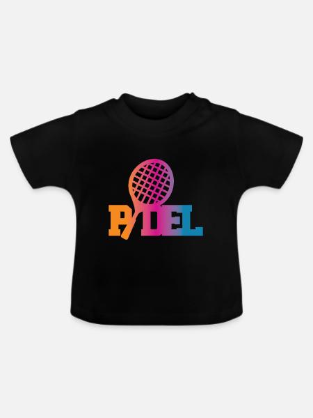 Padel - Baby Bio-T-Shirt mit Rundhals - Schwarz