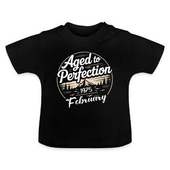 Février 1975 - T-shirt bio col rond Bébé - noir - Devant