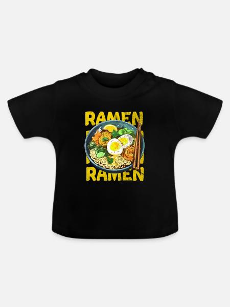 ramen - Baby Bio-T-Shirt mit Rundhals - Schwarz