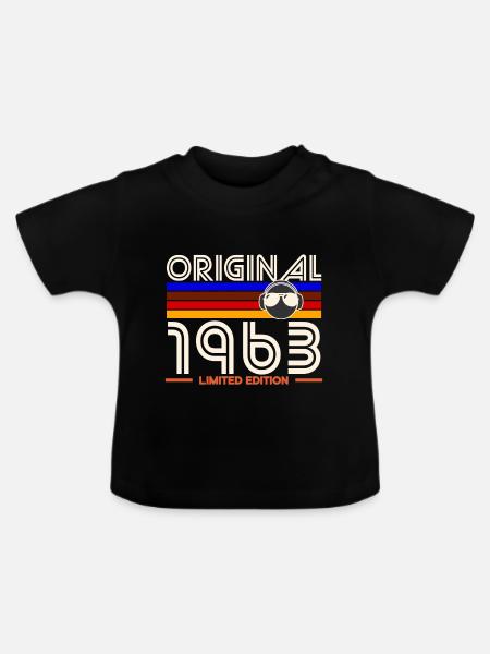 Originale Retro-Edition von 1963 - Baby Bio-T-Shirt mit Rundhals - Schwarz