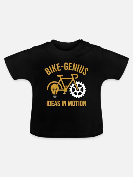 Ideen in Bewegungsfahrrad - Baby Bio-T-Shirt mit Rundhals - Schwarz