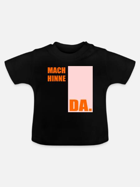 Berlinerisch Zeit Berlin - Baby Bio-T-Shirt mit Rundhals - Schwarz