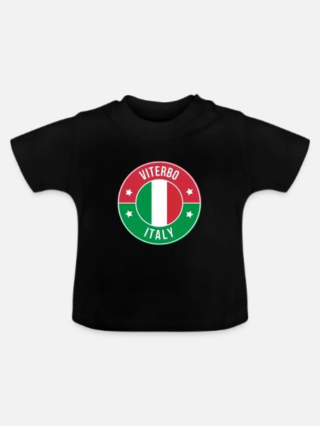 Viterbo Italien Abzeichenkreis - Baby Bio-T-Shirt mit Rundhals - Schwarz