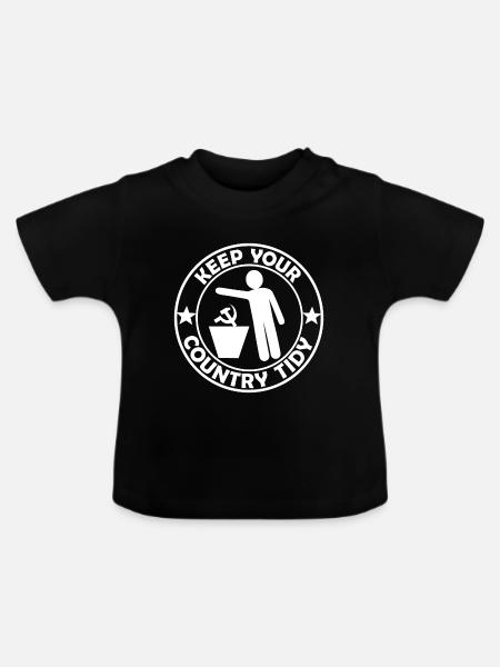 Haltet Euer Land Sauber - Baby Bio-T-Shirt mit Rundhals - Schwarz