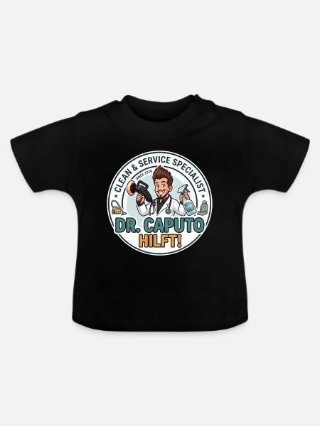 Dr. Caputo hilft - Baby Bio-T-Shirt mit Rundhals - Schwarz