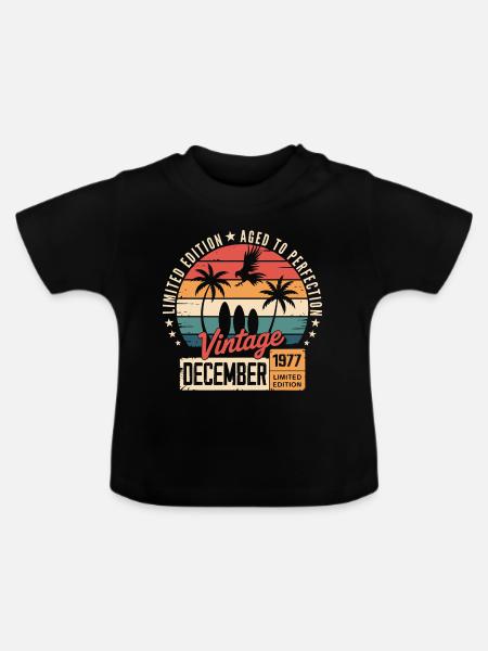 Limitierte Ausgabe Dezember 1977 - Baby Bio-T-Shirt mit Rundhals - Schwarz