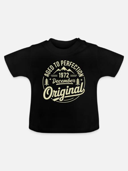 Dezember 1972 Dezember 1972 - Baby Bio-T-Shirt mit Rundhals - Schwarz