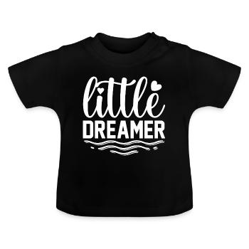 Little Dreamer - Baby Bio-T-Shirt mit Rundhals - Schwarz - Vorne