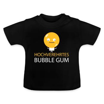 Kaugummi mit Publikum - Baby Bio-T-Shirt mit Rundhals - Schwarz - Vorne