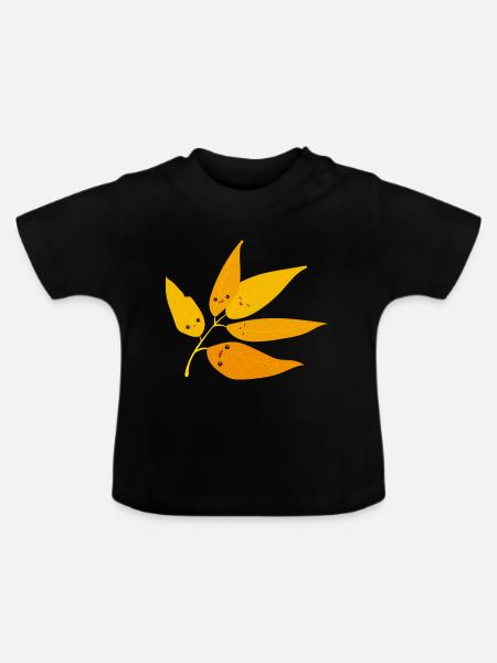 Esche Kawaii - Baby Bio-T-Shirt mit Rundhals - Schwarz