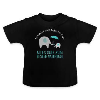Vatertag - Baby Bio-T-Shirt mit Rundhals - Schwarz - Vorne