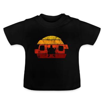Musculation Bodybuilder GYM Fitnessstudio Retro - T-shirt bio col rond Bébé - noir - Devant