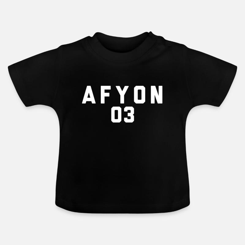 Afyon - T-shirt bio col rond Bébé - noir