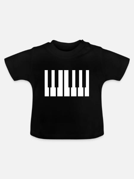 Keyboard - Baby Bio-T-Shirt mit Rundhals - Schwarz