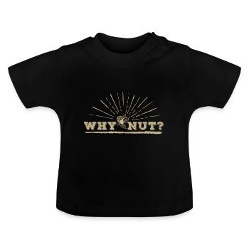 Herbst Eichel Lustig - Baby Bio-T-Shirt mit Rundhals - Schwarz - Vorne