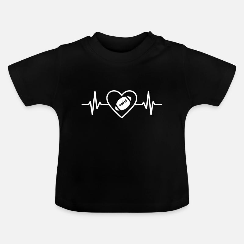 Rugby - T-shirt bio col rond Bébé - noir