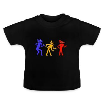 Bonhommes Kheops art - T-shirt bio col rond Bébé - noir - Devant