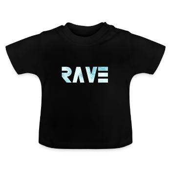 RAVE - Baby Organic T-Shirt with Round Neck - black - Front