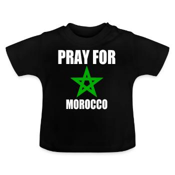 Pray for morocco - maroc - T-shirt bio col rond Bébé - noir - Devant