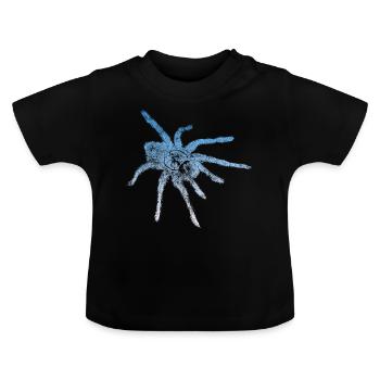 Bird spider Tarantula Arachnids Spider spiders - Baby Organic T-Shirt with Round Neck - black - Front