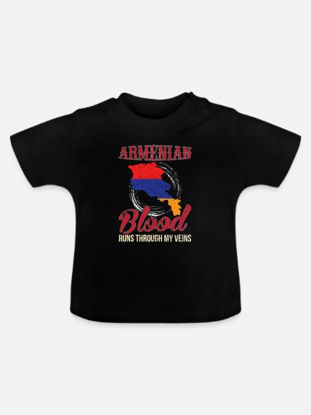 Armenien - Baby Bio-T-Shirt mit Rundhals - Schwarz