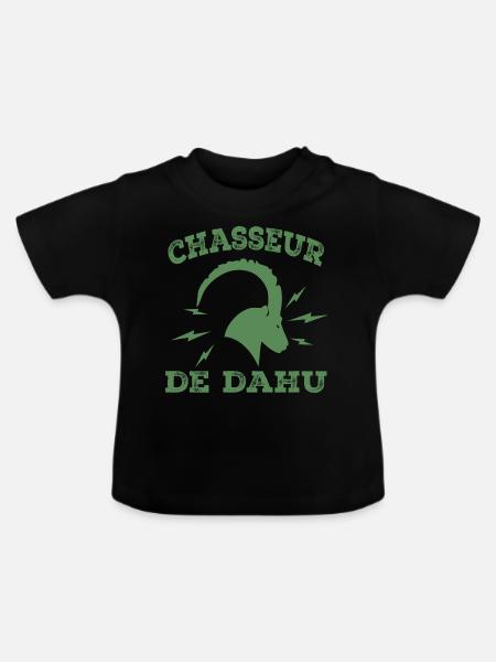 Dahu-Jäger - Baby Bio-T-Shirt mit Rundhals - Schwarz