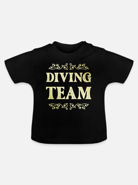Diving Team - Baby Bio-T-Shirt mit Rundhals - Schwarz