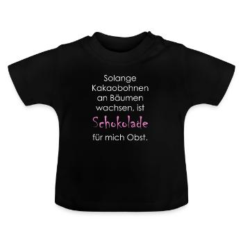 chocolat - T-shirt bio col rond Bébé - noir - Devant