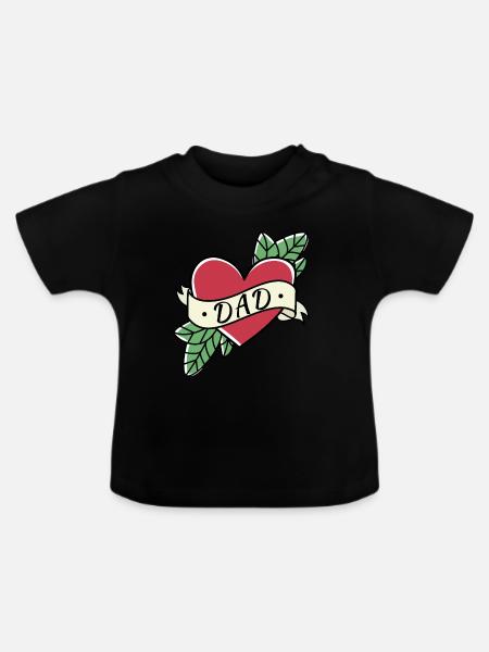 Best Daddy - Baby Bio-T-Shirt mit Rundhals - Schwarz