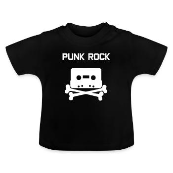 Punk Rock Cassette - T-shirt bio col rond Bébé - noir - Devant