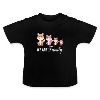 Nous sommes une famille - nous sommes une famille - T-shirt bio col rond Bébé - noir - Devant