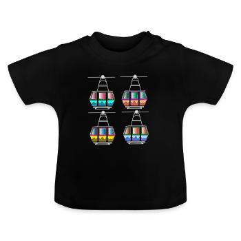 Téléphérique du téléphérique Seillieft Bergbahnen - T-shirt bio col rond Bébé - noir - Devant
