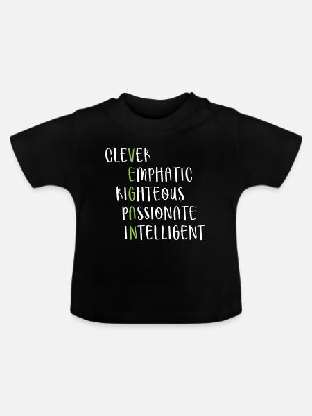 Veganer Lebensstil Spruch Geschenk - Baby Bio-T-Shirt mit Rundhals - Schwarz