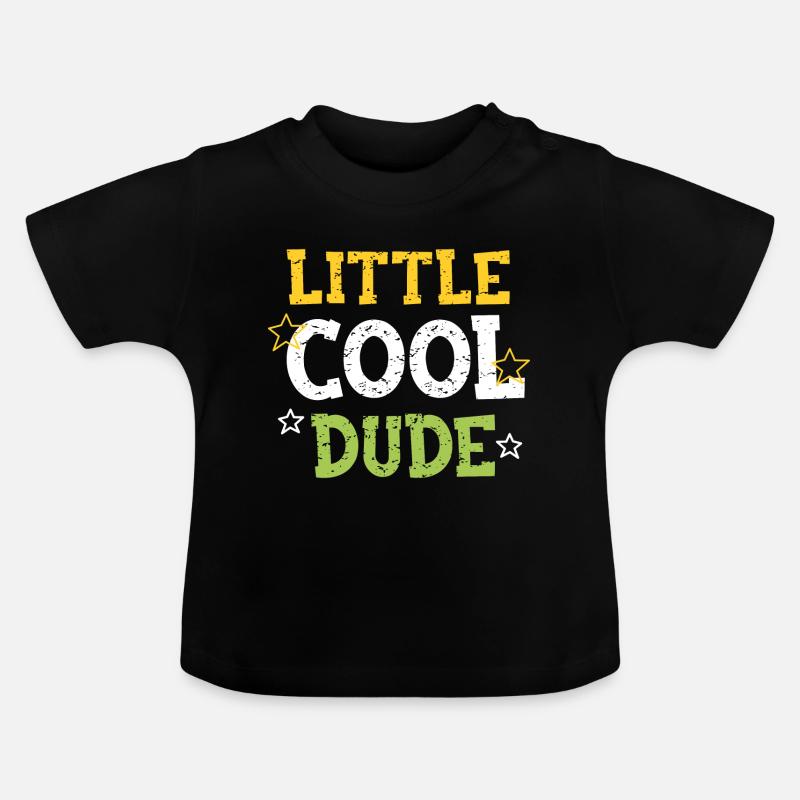 Petit mec cool - T-shirt bio col rond Bébé - noir