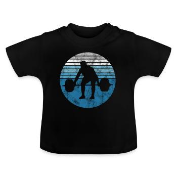 Musculation Bodybuilder GYM Fitnessstudio Retro - T-shirt bio col rond Bébé - noir - Devant