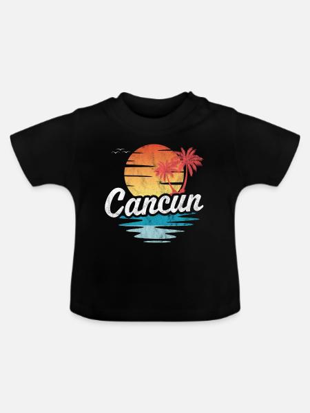 Cancun - Baby Bio-T-Shirt mit Rundhals - Schwarz