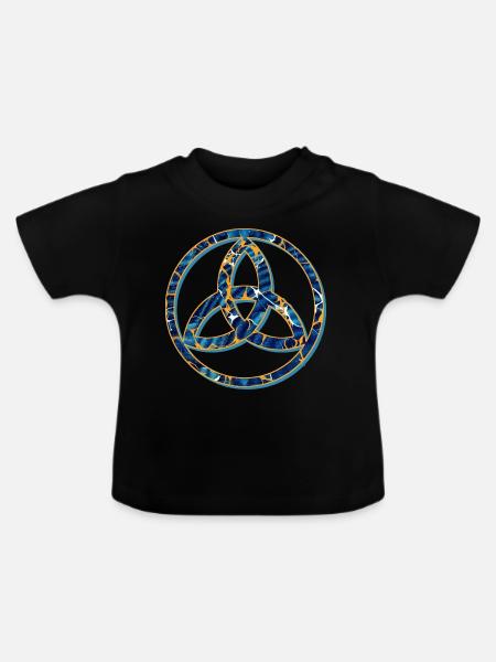 triquetra e 16 - Baby Bio-T-Shirt mit Rundhals - Schwarz