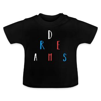 Träume - Baby Bio-T-Shirt mit Rundhals - Schwarz - Vorne