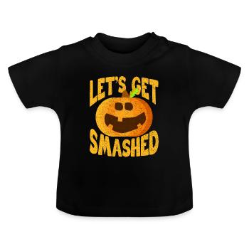 HALLOWEEN Citrouille - T-shirt bio col rond Bébé - noir - Devant