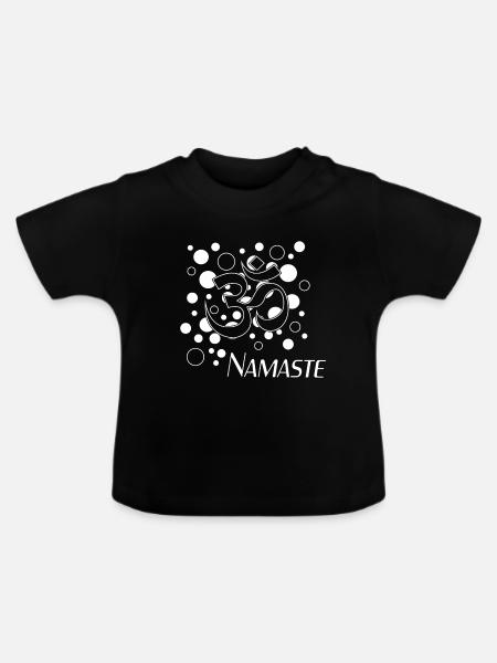 Namaste - Baby Bio-T-Shirt mit Rundhals - Schwarz