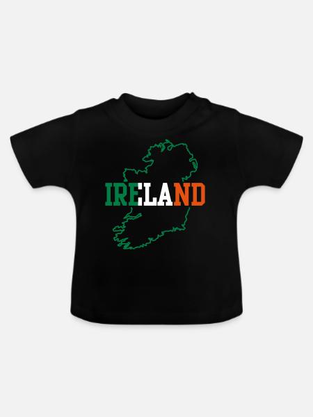 ireland - Baby Bio-T-Shirt mit Rundhals - Schwarz