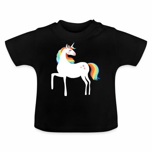 stolzierendes Einhorn bezaubernd Pferde Fabelwesen - Baby Bio-T-Shirt mit Rundhals