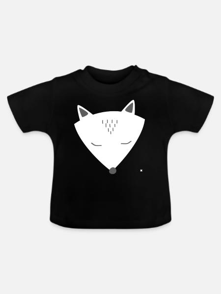 polar fox - Baby Organic T-Shirt with Round Neck - black