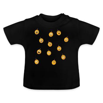 medlar - Baby Organic T-Shirt with Round Neck - black - Front