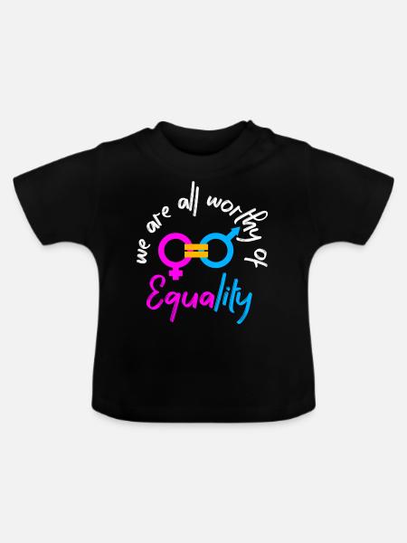 Gleichberechtigung - Baby Bio-T-Shirt mit Rundhals - Schwarz