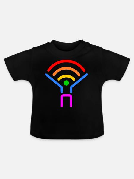 Lgbt - Baby Bio-T-Shirt mit Rundhals - Schwarz