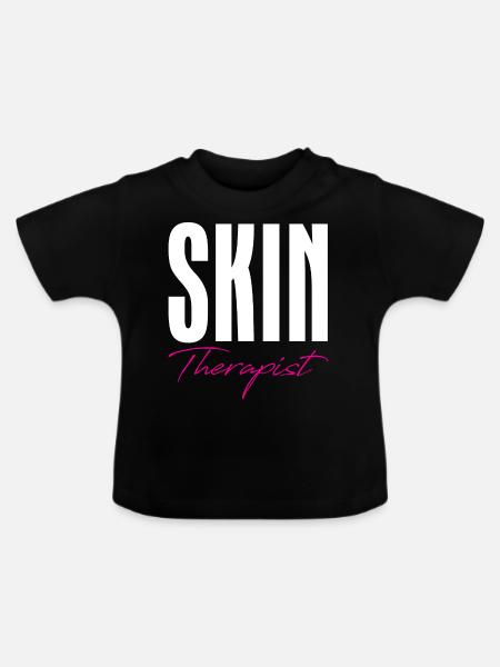 Hauttherapeutin - Baby Bio-T-Shirt mit Rundhals - Schwarz